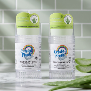 CRYSTAL FRESH Barra desodorante natural para hombre con aloe vera 120 g (TUN-PA120) - Product Image 1
