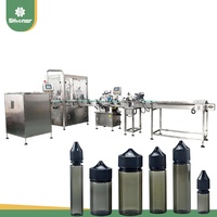 Machine de remplissage et de bouchage entièrement automatique pour flacons de 30 ml, 50 ml, 120 ml, pour concentrés, teintures et huiles (type Chubby Gorilla)