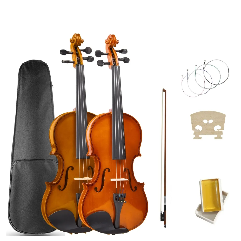 R10 preços baratos violino contraplacado violino 4/4 violino para crianças