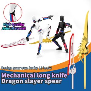 Set di 5 Action Figure T13 <span class=keywords><strong>Titan</strong></span> di Falandi - Materiale PVC, Robot con Spada Laser Multicolore - Product Image 4