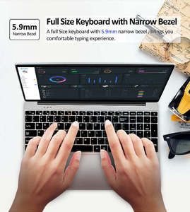 Nueva Computadora Portátil de 15.6 Pulgadas, 16 GB de RAM, 256 GB de SSD, Intel Celeron N5095, Pantalla FHD IPS, Huella Dactilar, Wi-Fi 5, Windows 11 Business, Metal - Product Image 1