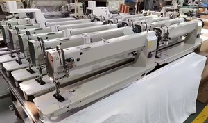 Máquina de Coser Industrial Nueva de Brazo Largo, Servicio Pesado, Cama Plana, Doble Aguja, Pie Caminante y Puntada de Seguridad para Planta de Fabricación - Product Image 4