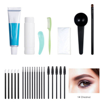 Kit de teinture pour sourcils en marque privée, kit de teinture pour sourcils DIY, teinture pour sourcils semi-permanente longue durée, teinture pour sourcils imperméable, cosmétiques OEM ODM