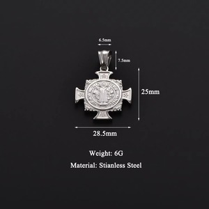 Pendentifs Catholiques Étanche en Acier Inoxydable, Breloques Gaufrées, Accessoires de Fabrication de Bijoux en Métal Antique - Product Image 2