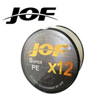 JOF-Ligne de Pêche Tressée PE X12 100m, 12 Brins Multifilament, Longue Ligne de Pêche