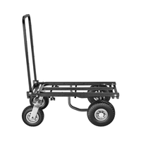 Carretilla de Plataforma Industrial de Acero Hanak de Alta Resistencia con 4 Ruedas, Capacidad de 100 kg, 81 cm x 60 cm x 112 cm, Carro Plegable Resistente para Almacenamiento de Herramientas