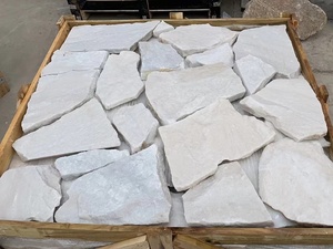 SH PIERRE Pierre Naturelle Lâche Fou Pavage Design Moderne <span class=keywords><strong>Blanc</strong></span> Marbre <span class=keywords><strong>Pavé</strong></span> pour Paysage Extérieur <span class=keywords><strong>Jardin</strong></span> Patio Trottoir-Vente en Gros - Product Image 2