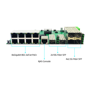 Commutateur CPE géré 8 ports 10/100/1000 Mbps RJ-45 + <span class=keywords><strong>2</strong></span> ports SFP+ 10 Gbps 10G PoE avec SNMP et QoS 4 ports <span class=keywords><strong>1</strong></span>/<span class=keywords><strong>2</strong></span>.5/5/10 Gbps - Product Image 3