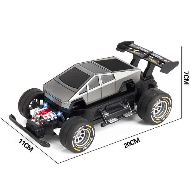 27 MHz 1:18 DIY Electronic Remote Control Car Radio Control RC Car Colorful Electric Toy with 4 Channels Remote Control