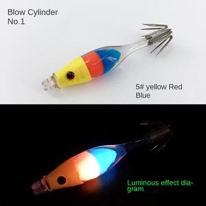 Appât de pêche lumineux <span class=keywords><strong>Beya</strong></span> Blowing Barrel No.1, crochet pour calmar, petit tube, plastique fluorescent, crochet pour crevettes, pêche explosive, 5 cm - Product Image 6