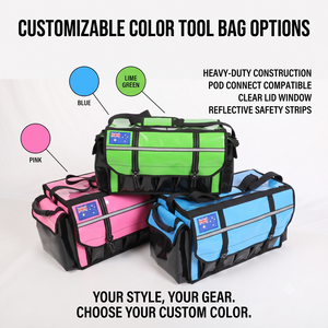 High Quality PVC Tarpaulin Electrician Organizer Large Capacity Removable Insert Tools Waterproof Big Open Mouth OEM <b>Bag</b> - Product Image 5