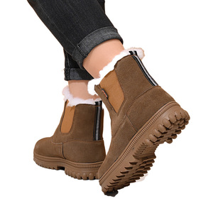 Men's Winter Snow Boots <b>Full</b> Cowhide Warm Wool Lined Anti <b>Slip</b> Low Heel Outdoor Wear - Product Image 5