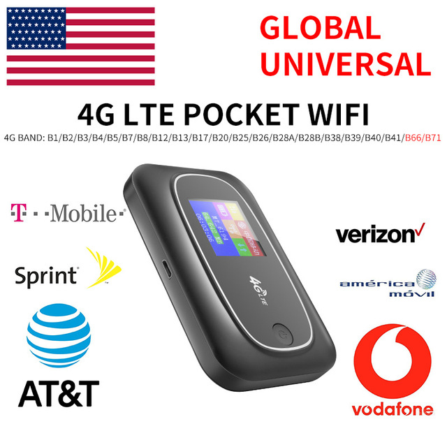 M7 Unlocked 4G Pocket WiFi Router 150Mbps Mobile Hotspot with SIM Card Slot 2000mAh Battery Global Travel Portable 4G Router
