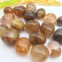 Bouteille de guérison en or de haute qualité, cristal de guérison naturelle, pierre de gravier de quartz de feu jaune à vendre