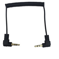 Câble audio spirale personnalisé plaqué or 2,5 mm mâle 3,5 mm mâle, cordon AUX stéréo à angle droit 90 degrés pour voiture, ordinateur, MP3
