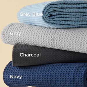 Ensemble <span class=keywords><strong>de</strong></span> <span class=keywords><strong>housse</strong></span> <span class=keywords><strong>de</strong></span> <span class=keywords><strong>couette</strong></span> en coton 100% moderne 200TC gaufré respirant toutes saisons 3 pièces - Product Image 5
