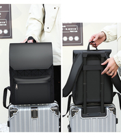 Sac à dos personnalisé avec logo, auto-réparant, résistant aux rayures, avec panneaux géométriques hydrofuges et compartiment pour ordinateur portable, idéal pour les voyages et les trajets quotidiens pour hommes
