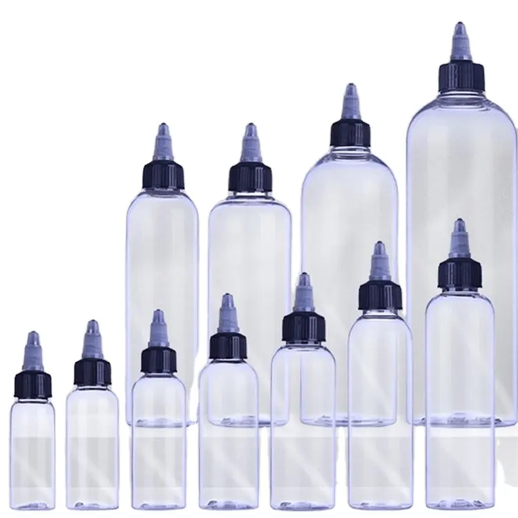 Botol Gel Mandi Pembersih Wajah 300ml, botol susu badan warna gradien binatang peliharaan, botol bahu datar dapat mengatur warna