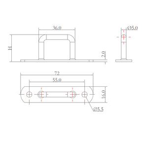 Trailer Tarpaulin Hook Zinc-Plated Steel D Shape Tie Down Lashing <b>Ring</b> Rope Eye <b>Plate</b> - Product Image 5