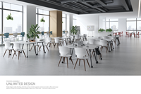 Chaise de bureau moderne en plastique à prix avantageux pour formation en groupe, siège coloré avec pieds en métal, chaise de bar