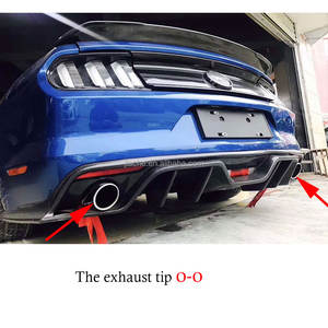 Alerón trasero de fibra de carbono para Ford Mustang, difusor de parachoques trasero con 4 salidas, para Ford Mustang 2015 2016 2017 2018 2019 - Product Image 3