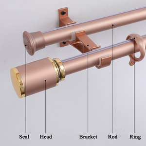 Tringles à Rideaux Modernes Industriels de Luxe Style Romain, Tringle Simple Murale en Acier Carbone, Supports et Accessoires pour Rideaux, Décoration Intérieure - Product Image 6