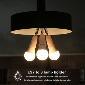 Adaptateur de douille <span class=keywords><strong>E27</strong></span> E26, répartiteur de douille, support d'ampoule LED multi-têtes, rallonge rotative à 360 degrés, convertisseur de douille de lampe - Product Image 6