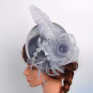 Mesh Veil Sinamay <strong>Small</strong> White Church Hats Elegant <strong>Fascinators</strong> Tea Party Kentucky Derby Headband <strong>Wedding</strong> Hat - Product Image 4