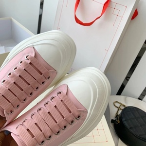 Zapatos de Diseñador de Lujo para Mujer, Zapatillas de Lona Modernas con Logotipo Personalizado, Zapatos Planos Blancos para Caminar, Zapatos Casuales con Cordones y Suela Gruesa para Hombre - Product Image 4