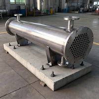 Échangeur de chaleur industriel en acier sanitaire, mini échangeur à double tube