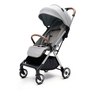 <span class=keywords><strong>Poussette</strong></span> multi-positions en alliage d'aluminium léger, best-seller transfrontalier, pliage en un clic, s'abaisse à plat, format de poche pour bébés - Product Image 1