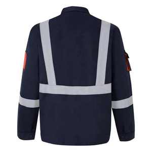Ensemble de vêtements de travail à manches longues en polyester et coton durable, bande réfléchissante, vêtements de sécurité pour la réparation automobile, classe ANSI - Product Image 3