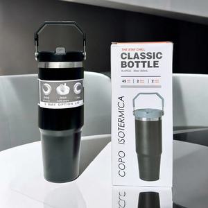 定制20盎司30盎司便携式冰杯304不锈钢绝缘冷冻咖啡杯汽车吸管汽车杯 - Product Image 6
