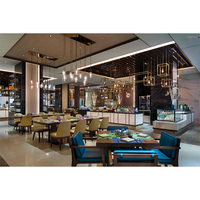 Meubles de restaurant d'hôtel de luxe sur mesure, table de banquet, chaise, armoire de buffet, fabrication directe en usine, OEM