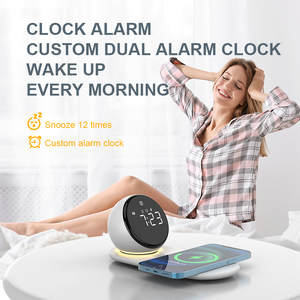 Xách tay mini karaoke Loa di động <span class=keywords><strong>Bluetooth</strong></span> với bộ sạc không dây và <span class=keywords><strong>Alam</strong></span> Đồng hồ tiếng ồn Trắng Loa - Product Image 5