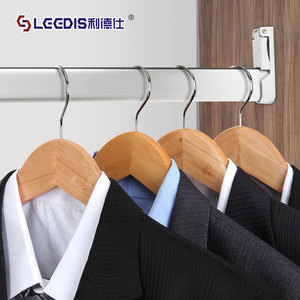 Aluminum Alloy Wardrobe <b>Clothes</b> Rod Wall Mount Non Detachable Oxidation Surface Treatment For Furniture Cabinets - Product Image 4