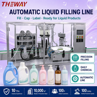 Machine de remplissage de détergent entièrement automatique à piston linéaire pour liquide vaisselle, eau de Javel, produits de nettoyage domestique, usine