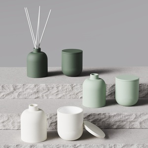 C & H Tùy Chỉnh Tự Thiết Kế Nhãn Hiệu Riêng Handmade Xi Măng Bê Tông Vuông Nến Tàu Lọ - Product Image 3