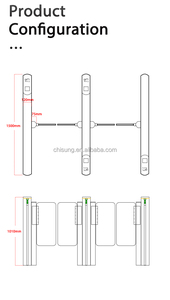 Tourniquet de contrôle d'accès intégré, <span class=keywords><strong>portillon</strong></span> rapide, utilise la reconnaissance faciale RFID et le lecteur de code QR - Product Image 5