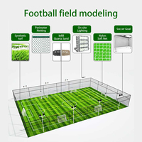 Césped Artificial para Fútbol de Alta Calidad, Ecológico y Duradero, con Sistema de Drenaje, Entrega Rápida, Exportador, Personalizable