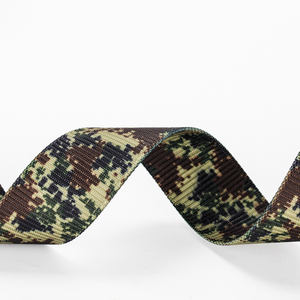 Nastro Termoadesivo in Finto Nylon, Larghezza 2.5/5cm, Stampa Camouflage Irregolare - Product Image 5