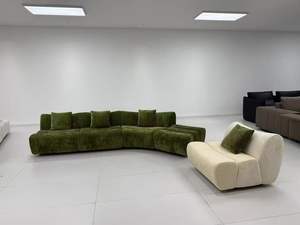 Juego de sofá de esquina seccional en forma de L de lujo moderno reclinable tela de chenilla Modular sala de estar apartamento <span class=keywords><strong>Hotel</strong></span> Villa muebles - Product Image 6