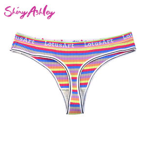 Bragas roscadas ODM Deportes Fitness Transpirable Hipster Bikini Cut Cheeky Tanga de mujer Ropa interior de algodón para mujer - Product Image 6