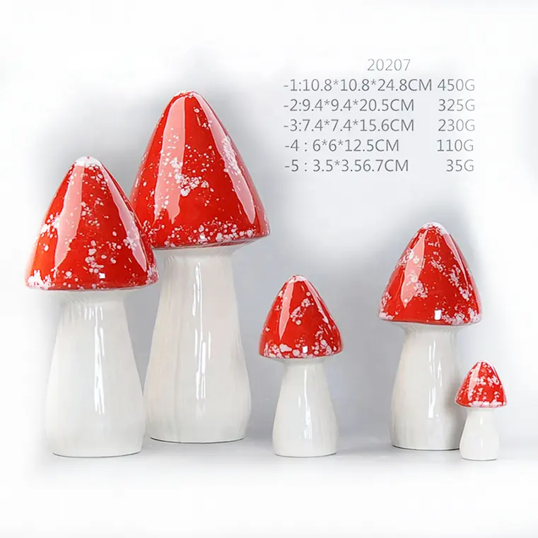 Ceramic Crafts Small Mushroom for garden ornaments