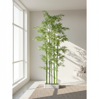 Hojas de Bambú Artificiales de Plástico Resistentes a los Rayos UV, de Tacto Real, Alta Simulación, Retardantes de Fuego, Pequeñas, para Decoración de Pascua, Hogar, Jardín y Bodas