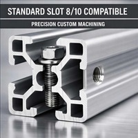 Profilé en aluminium à fente en T industriel 6060, alliage 6063 T5, pour cadre de machine lourde et postes de travail