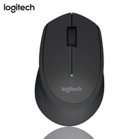 Logitech M280 Mouse nirkabel USB asli, Mouse optik 2.4Ghz dengan 1000 DPI untuk Desktop Laptop