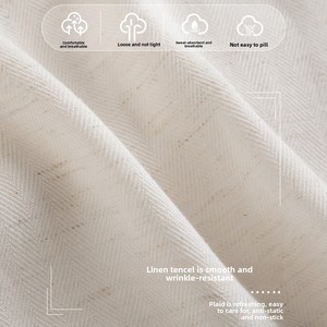 <span class=keywords><strong>Pantaloni</strong></span> Larghi Estivi da <span class=keywords><strong>Donna</strong></span> Muguyu in <span class=keywords><strong>Lino</strong></span> Bianco e Poliestere Viscosa, Vita Alta, Vestibilità Ampia, Casual, a Gamba Larga - Product Image 5