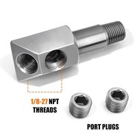 Adaptateur de filetage de capteur de pression d'huile, bouchons de port NPT 1/8-27