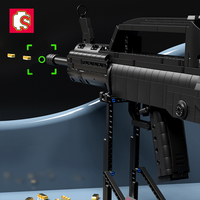 Sembo Bloc 702990 Assemblée Éducation Diy Enfants Cool Gun Textes Portant Autorisation des Briques 95-1 Fusil D'assaut Blocs Ensembles Garçons Jouets